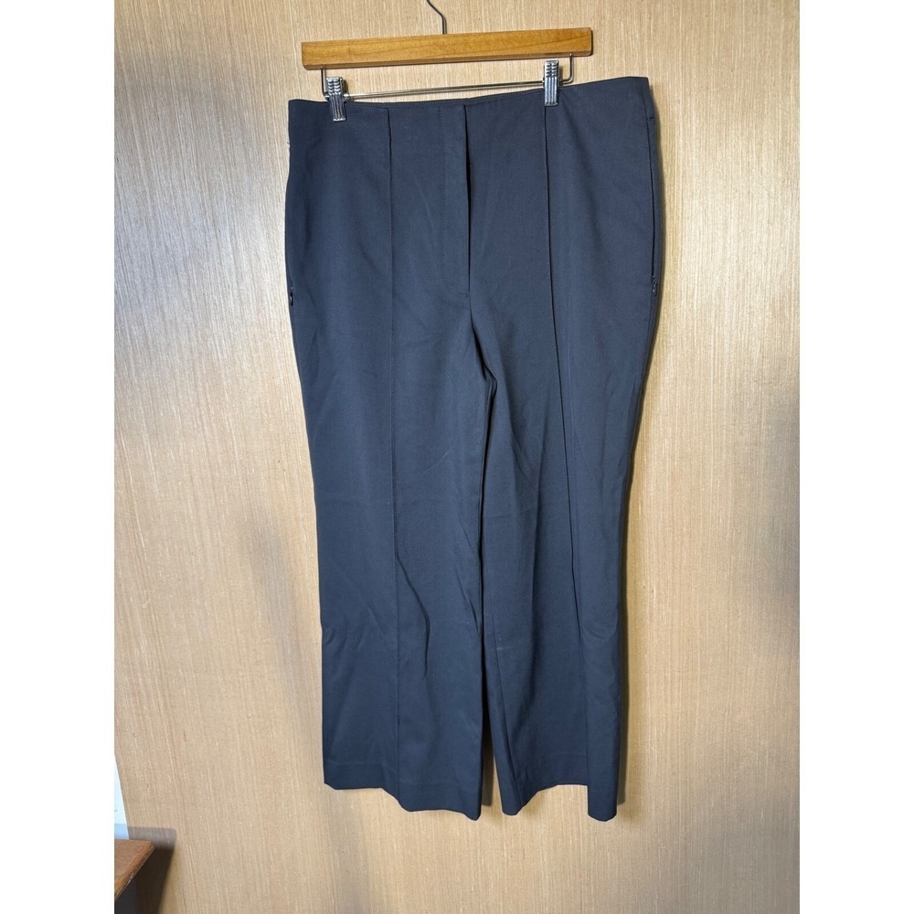 Rebecca Taylor $430 Wide Leg Trousers High Waist Pleated Dark Navy Pants